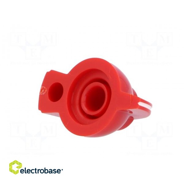 Knob | with pointer | Øshaft: 6mm | Ø19.5x14mm | red | Shaft: knurled image 8