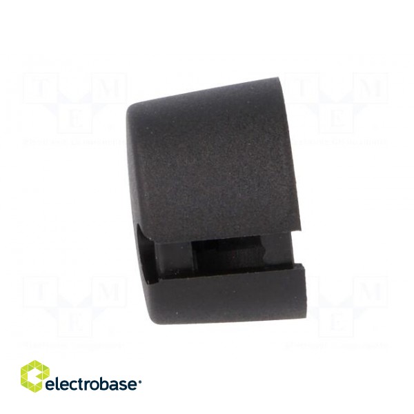 Knob | with pointer | plastic | Øshaft: 6mm | Ø24x16mm | black | push-in фото 3