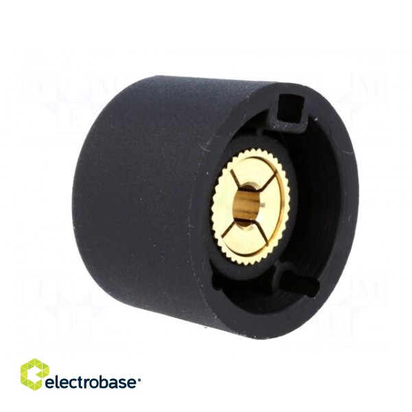 Knob | with pointer | polyamide | Øshaft: 4mm | Ø23x16mm | black paveikslėlis 4