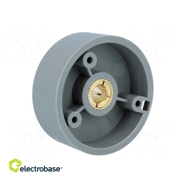 Knob | with pointer | polyamide | Øshaft: 6mm | Ø40x16mm | grey фото 6