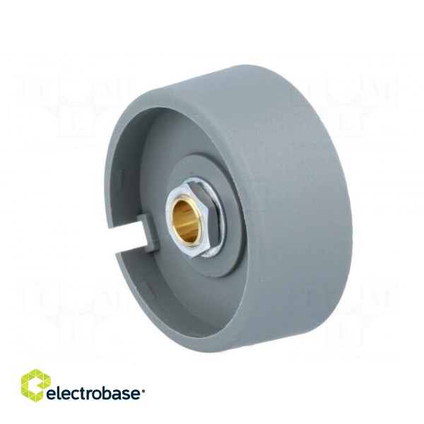 Knob | with pointer | polyamide | Øshaft: 6mm | Ø40x16mm | grey фото 4