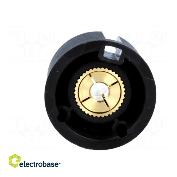 Knob | with pointer | polyamide | Øshaft: 4mm | Ø23x16mm | black paveikslėlis 5