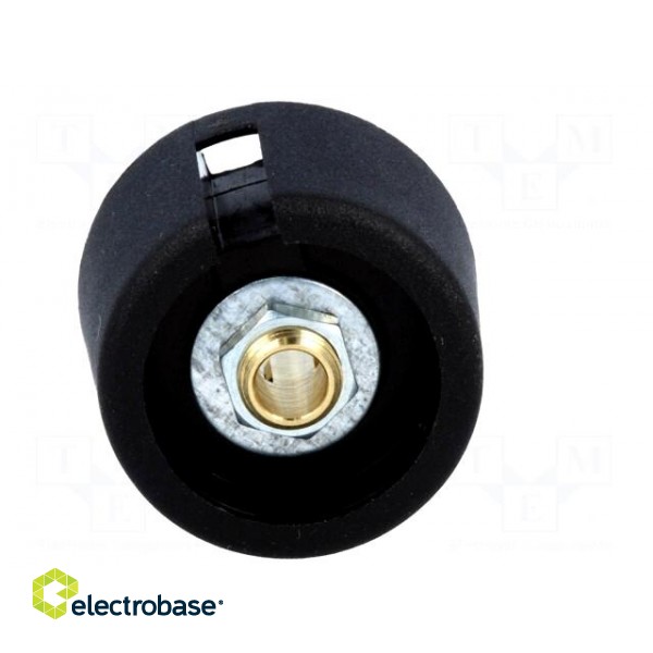 Knob | with pointer | polyamide | Øshaft: 4mm | Ø23x16mm | black paveikslėlis 9