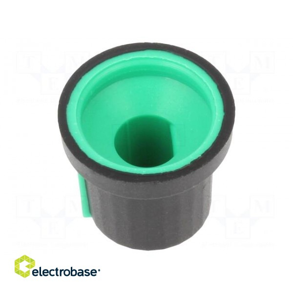 Knob | with pointer | rubber,plastic | Øshaft: 6mm | Ø16.8x14.5mm paveikslėlis 2