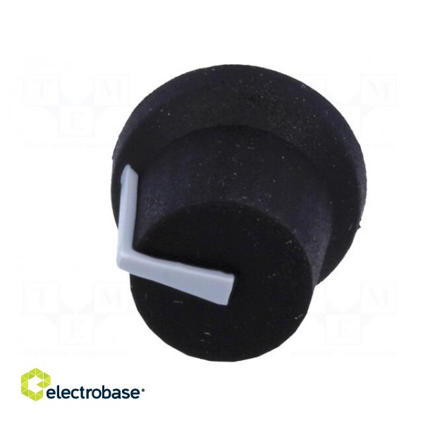 Knob | with pointer | rubber,plastic | Øshaft: 6mm | Ø16.8x14.5mm paveikslėlis 10