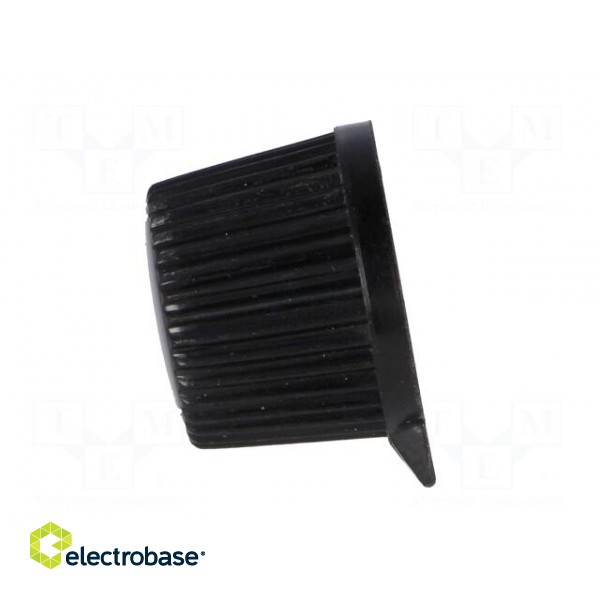 Knob | with pointer | thermoplastic | Øshaft: 6mm | Ø20x15.4mm | black image 3