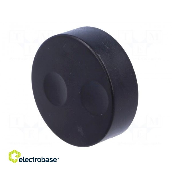 Knob | without pointer | plastic | Øshaft: 6mm | Ø39.6x13.5mm | black image 2