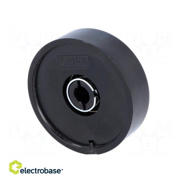 Knob | without pointer | plastic | Øshaft: 6mm | Ø39.6x13.5mm | black paveikslėlis 6