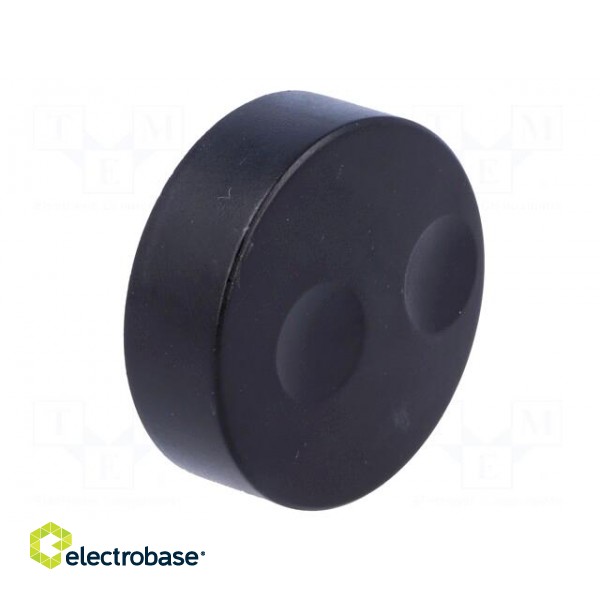 Knob | without pointer | plastic | Øshaft: 6mm | Ø39.6x13.5mm | black image 8