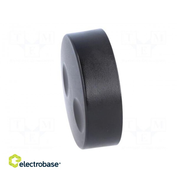 Knob | without pointer | plastic | Øshaft: 6mm | Ø39.6x13.5mm | black paveikslėlis 3