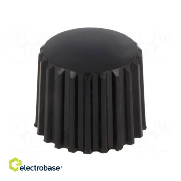 Knob | without pointer | thermoplastic | Øshaft: 6mm | Ø20x16mm | black paveikslėlis 1