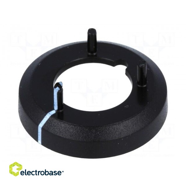 Nut cover with pointer | ABS | black | push-in | Ø: 19.3mm фото 1