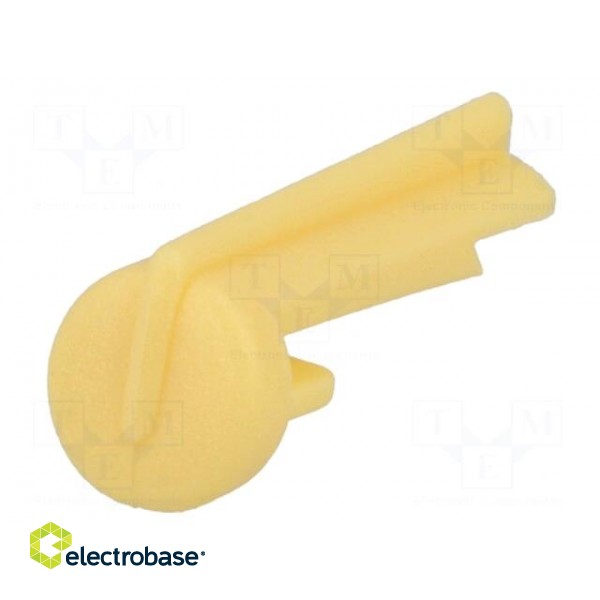 Pointer | plastic | yellow | push-in | Application: A10 | Shape: arrow