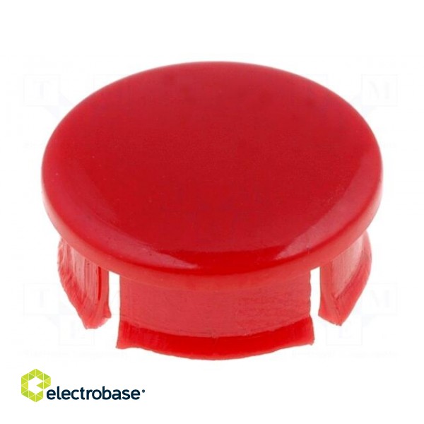 Cap | Colour: red | Mounting: push-in | Mat: plastic