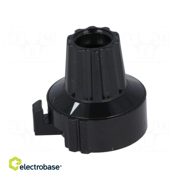 Precise knob | Shaft d: 6mm | Ø22.8x23.1mm | Colour: black image 1