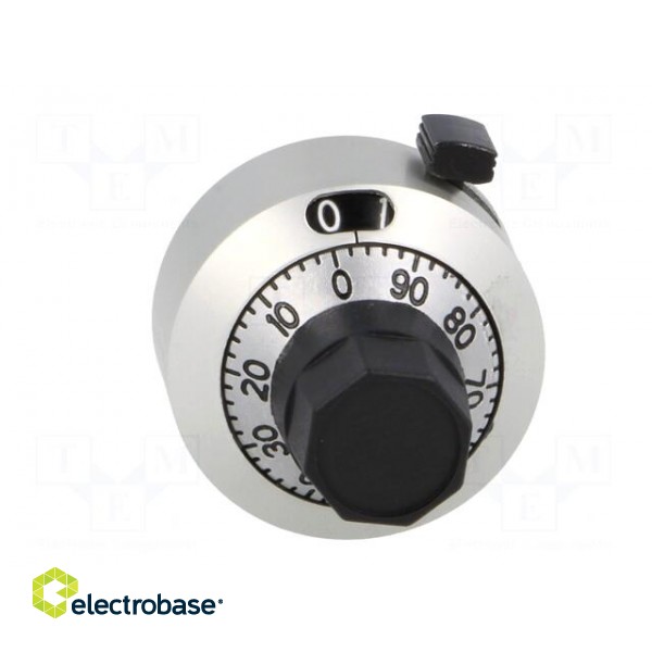 Precise knob | with counting dial | Shaft d: 6.35mm | Ø22.2x22mm paveikslėlis 9