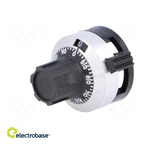 Precise knob | with counting dial | Shaft d: 6.35mm | Ø22.8x23.5mm image 2