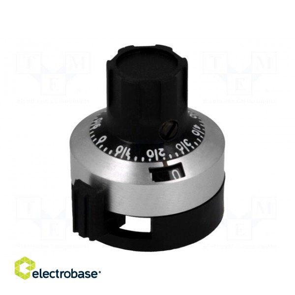 Precise knob | with counting dial | Shaft d: 6.35mm | Ø22.8x23.5mm image 1