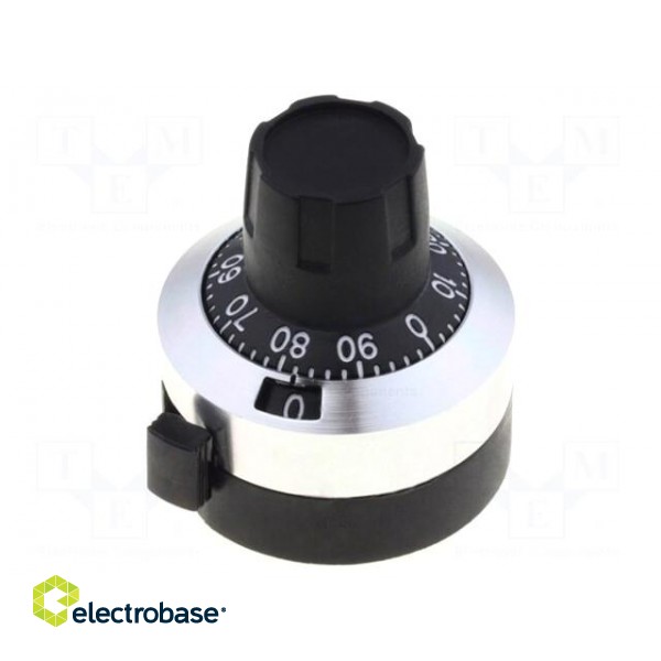 Precise knob | with counting dial | Shaft d: 6.35mm | Ø22.8x25mm