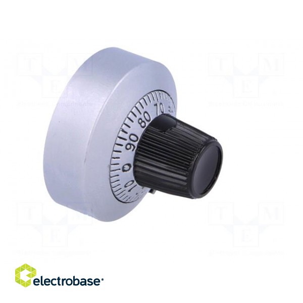 Precise knob | with counting dial | Shaft d: 6.35mm | Ø25.4x21.05mm image 8