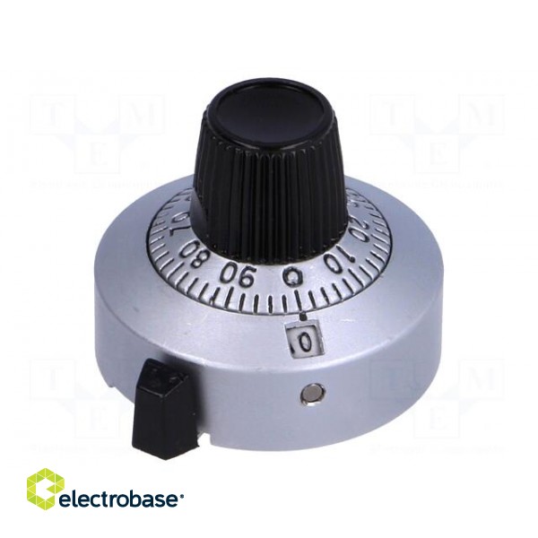 Precise knob | with counting dial | Shaft d: 6.35mm | Ø25.4x21.05mm image 1