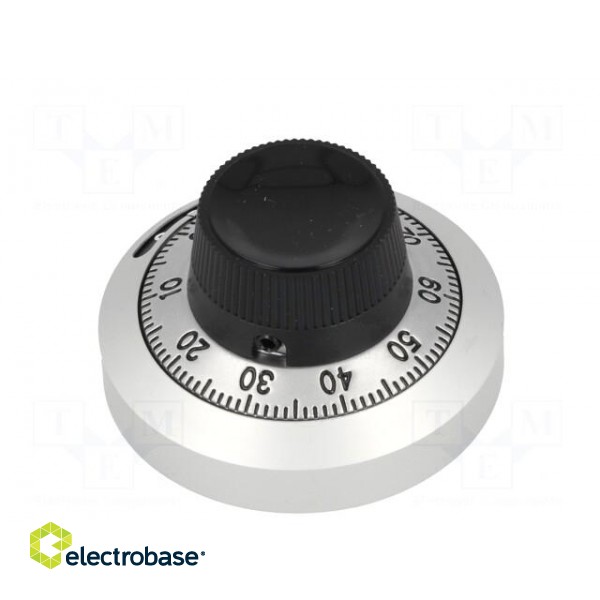 Precise knob | with counting dial | Shaft d: 6.35mm | Ø46mm image 5