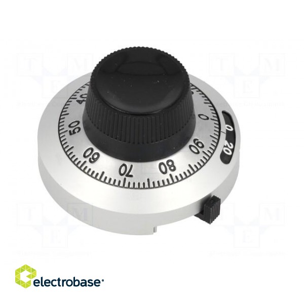 Precise knob | with counting dial | Shaft d: 6.35mm | Ø46mm image 8