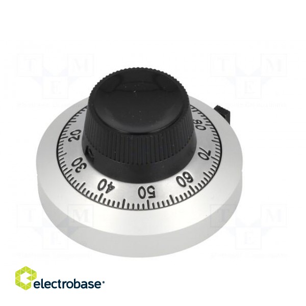 Precise knob | with counting dial | Shaft d: 6.35mm | Ø46mm image 6