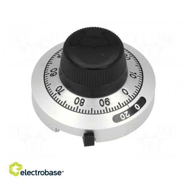 Precise knob | with counting dial | Shaft d: 6.35mm | Ø46mm image 9
