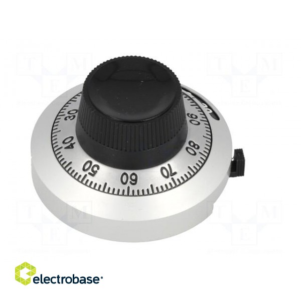 Precise knob | with counting dial | Shaft d: 6.35mm | Ø46mm image 7