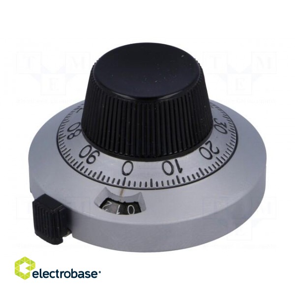 Precise knob | with counting dial | Shaft d: 6.35mm | Ø46x25.4mm image 1