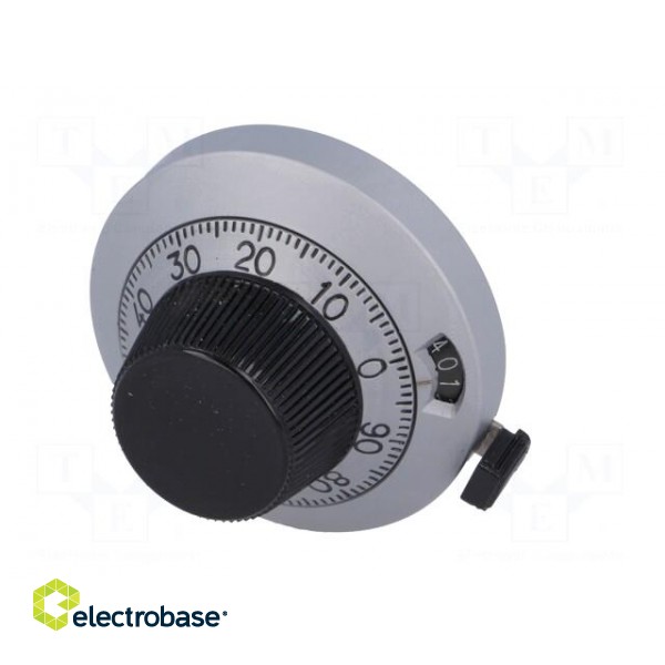 Precise knob | with counting dial | Shaft d: 6.35mm | Ø46x25.4mm paveikslėlis 2