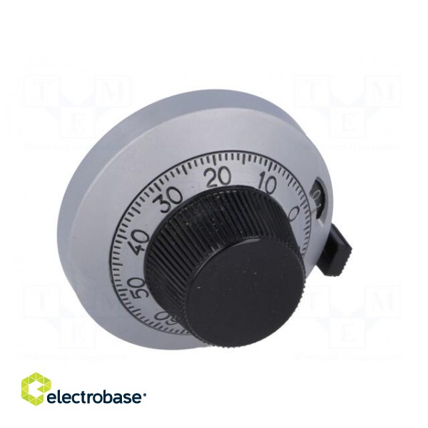 Precise knob | with counting dial | Shaft d: 6.35mm | Ø46x25.4mm paveikslėlis 9