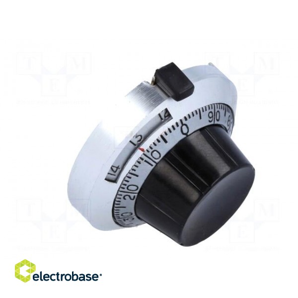 Precise knob | with counting dial | Shaft d: 6.35mm | Ø46x25mm image 2