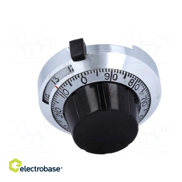Precise knob | with counting dial | Shaft d: 6.35mm | Ø46x25mm фото 3