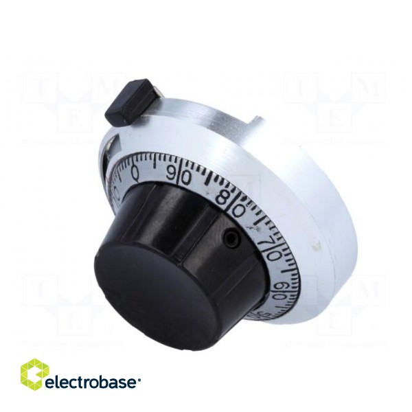 Precise knob | with counting dial | Shaft d: 6.35mm | Ø46x25mm фото 4