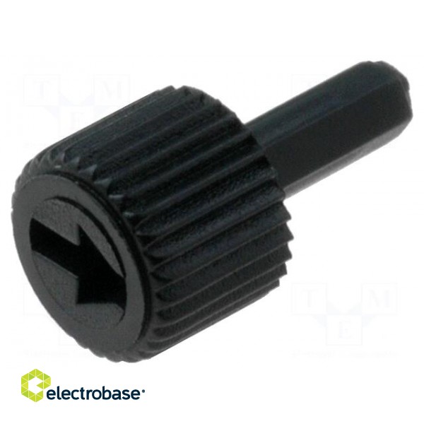 Knob | shaft knob | black | 10.8mm | for mounting potentiometers paveikslėlis 1