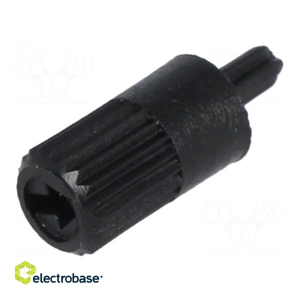 Knob | shaft knob | black | Ø5mm | for mounting potentiometers | CA6 image 1