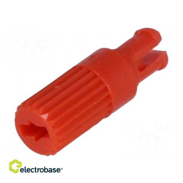 Knob | shaft knob | red | h: 11.7mm | Application: CA14 | B: 3.7mm paveikslėlis 1