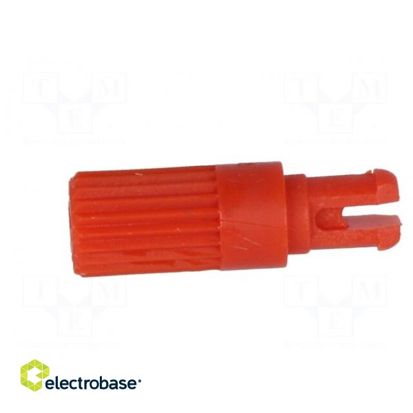Knob | shaft knob | red | h: 11.7mm | Application: CA14 | B: 3.7mm фото 3