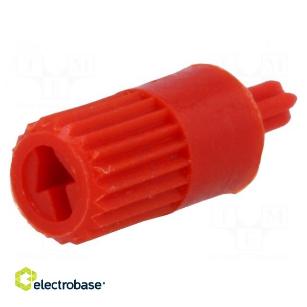Knob | shaft knob | red | Ø5mm | for mounting potentiometers | CA6 image 1