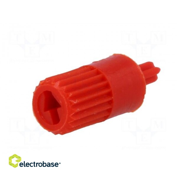 Knob | shaft knob | red | Ø5mm | for mounting potentiometers | CA6 image 2