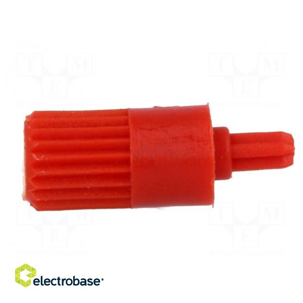 Knob | shaft knob | red | Ø5mm | for mounting potentiometers | CA6 image 3
