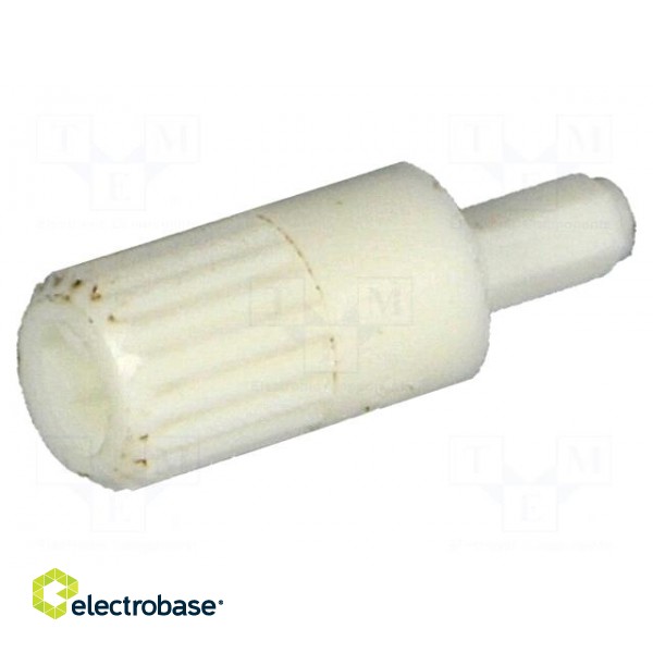 Knob | shaft knob | white | 10mm | for mounting potentiometers | CA9M image 1