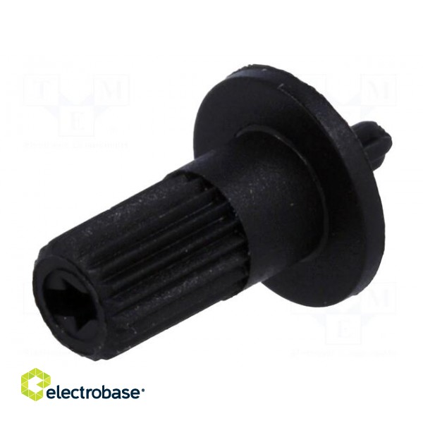 Knob | shaft knob,with flange | black | Ø5mm | Flange dia: 9mm | CA6 image 1