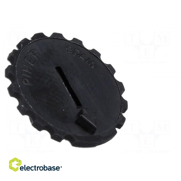 Knob | thumbwheel | black | Ø16mm | Application: PT15N фото 8