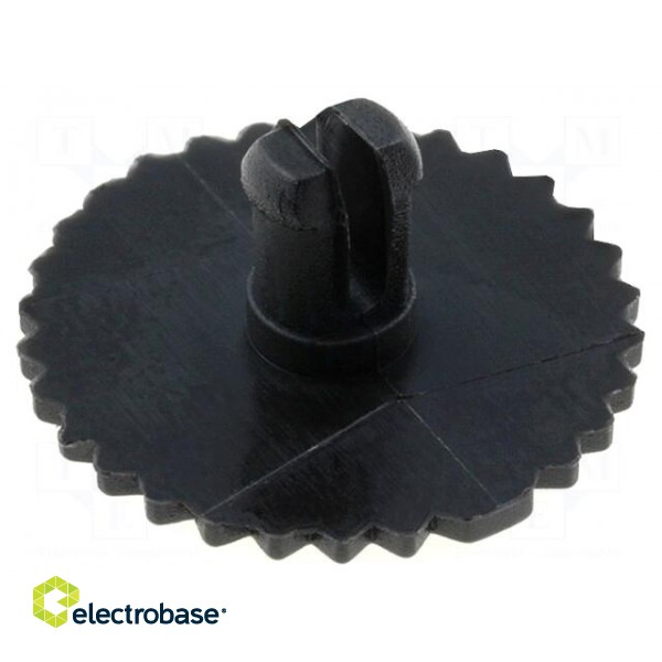 Knob | thumbwheel | black | Ø16mm | for mounting potentiometers | CA14
