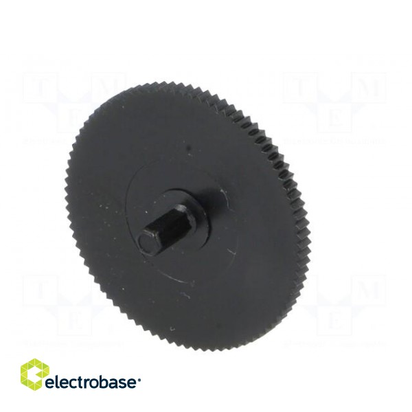 Knob | thumbwheel | black | Ø21mm | for mounting potentiometers | CA9M image 2
