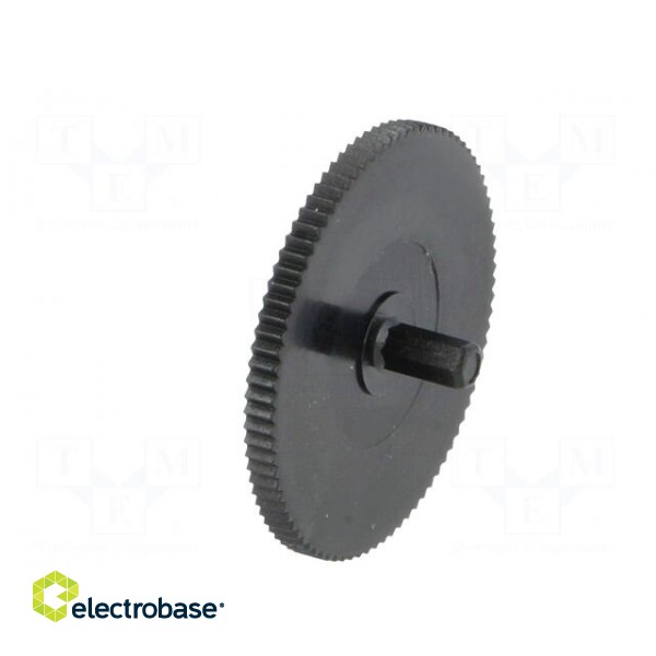 Knob | thumbwheel | black | Ø21mm | for mounting potentiometers | CA9M image 8