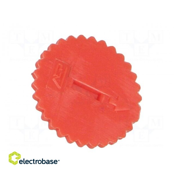 Knob | thumbwheel | red | Ø11.5mm | Application: CA9M фото 8